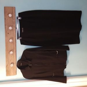 Long Black Skirt & Black Jacket SZ XL